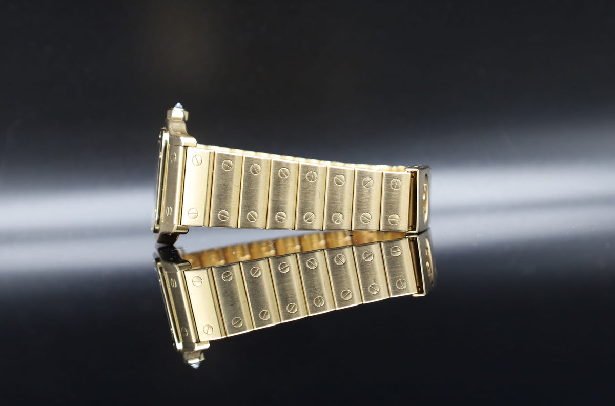 Cartier Santos Galbee - 750er Vollgold - 1991 - Fullset
