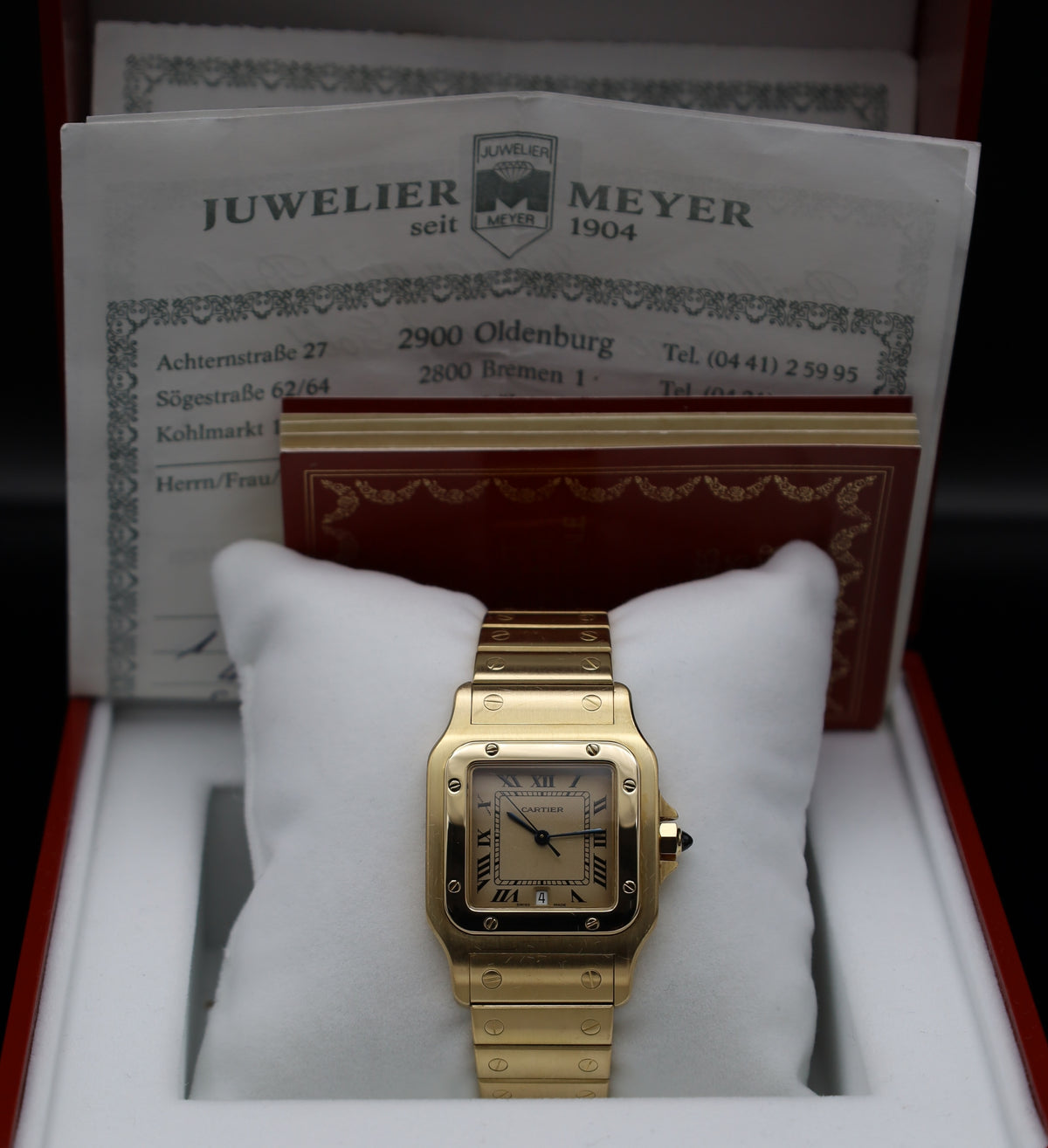 Cartier Santos Galbee - 750er Vollgold - 1991 - Fullset - Ref. 887901