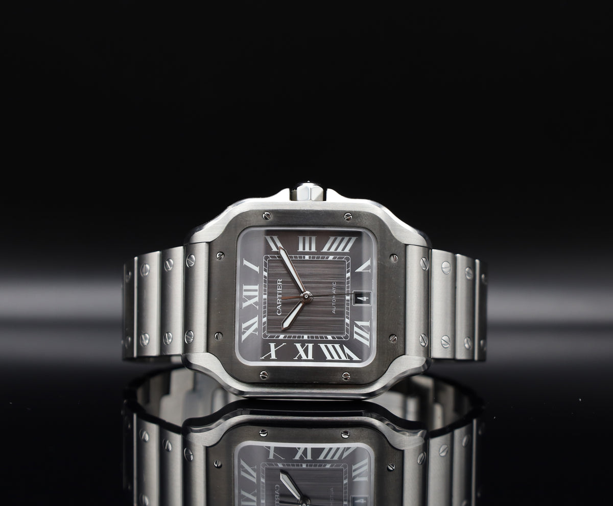 Cartier Santos De Cartier Grau Stahl u. Kautschukband - 2022 - WSSA0037 -Fullset