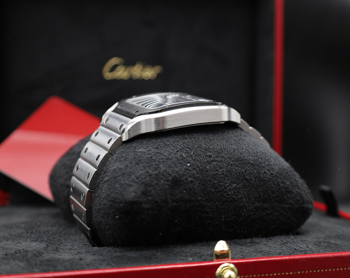 Cartier Santos De Cartier Grau Stahl u. Kautschukband - 2022 - WSSA0037 -Fullset