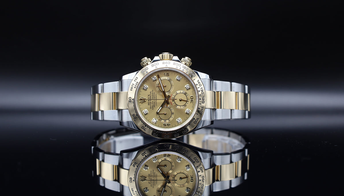 Rolex Daytona - Stahl/Gold - 116503 - Champagner Diamant Zifferblatt - 2020 - Fullset