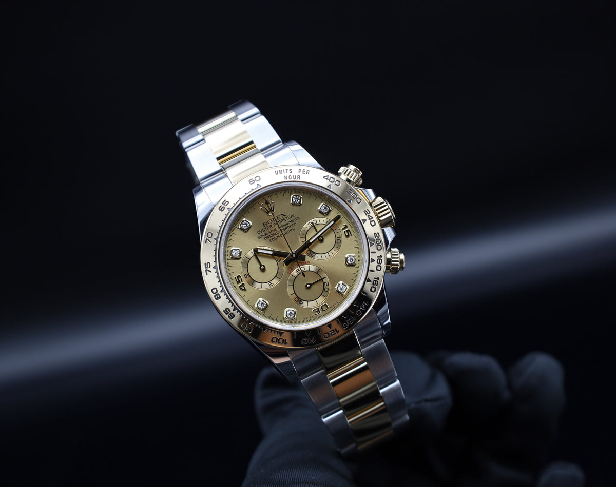 Rolex Daytona - Stahl/Gold - 116503 - Champagner Diamant Zifferblatt - 2020 - Fullset