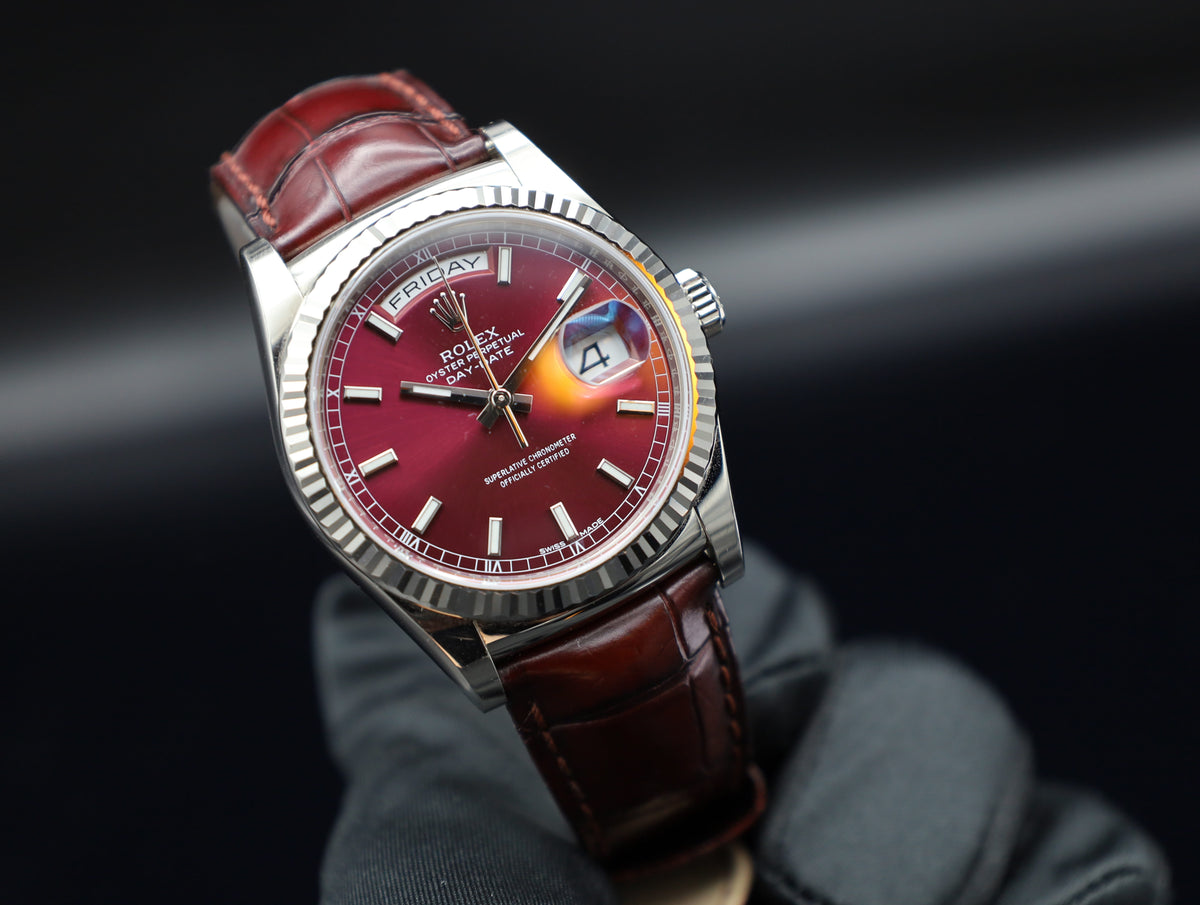 Rolex Day-Date 36 " Cherry "- LC100 - Full Set - 118139