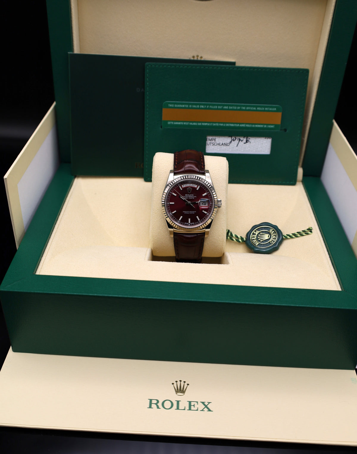 Rolex Day-Date 36 " Cherry "- LC100 - Full Set - 118139