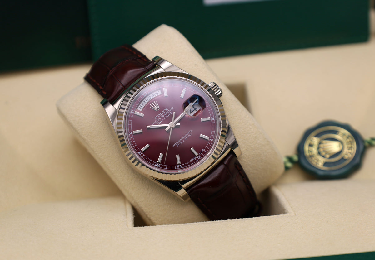 Rolex Day-Date 36 " Cherry "- LC100 - Full Set - 118139