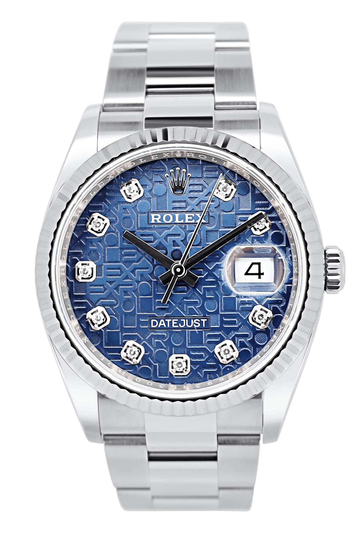 Rolex Datejust 36  Blaues Diamant Jubilee Zifferblatt - Full Set - 2020 - Oysterband - 126234